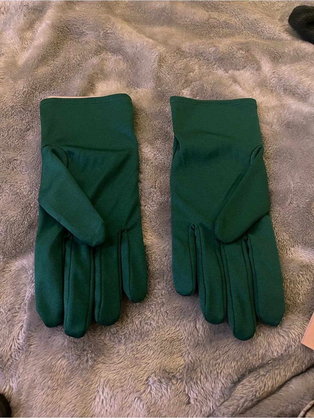 Gucci Emerald Green Long Gloves with Gold Logo
